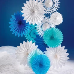 Abanicos Decorativos Azul Claro Ø 44 Cm