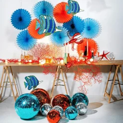 Abanicos Decorativos Azul Claro Ø 44 Cm