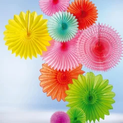 Abanicos Decorativos Fucsia Ø 44 Cm