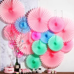 Abanicos Decorativos Sorbete Verde Ø 44 Cm