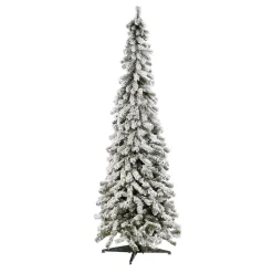 Abeto Artificial, Estrecho, Cubierto De Nieve 210 Cm