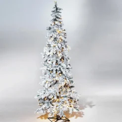 Abeto De Invierno, Abeto Artificial De Luvi Con Nieve Con Luz LED, 210 Cm