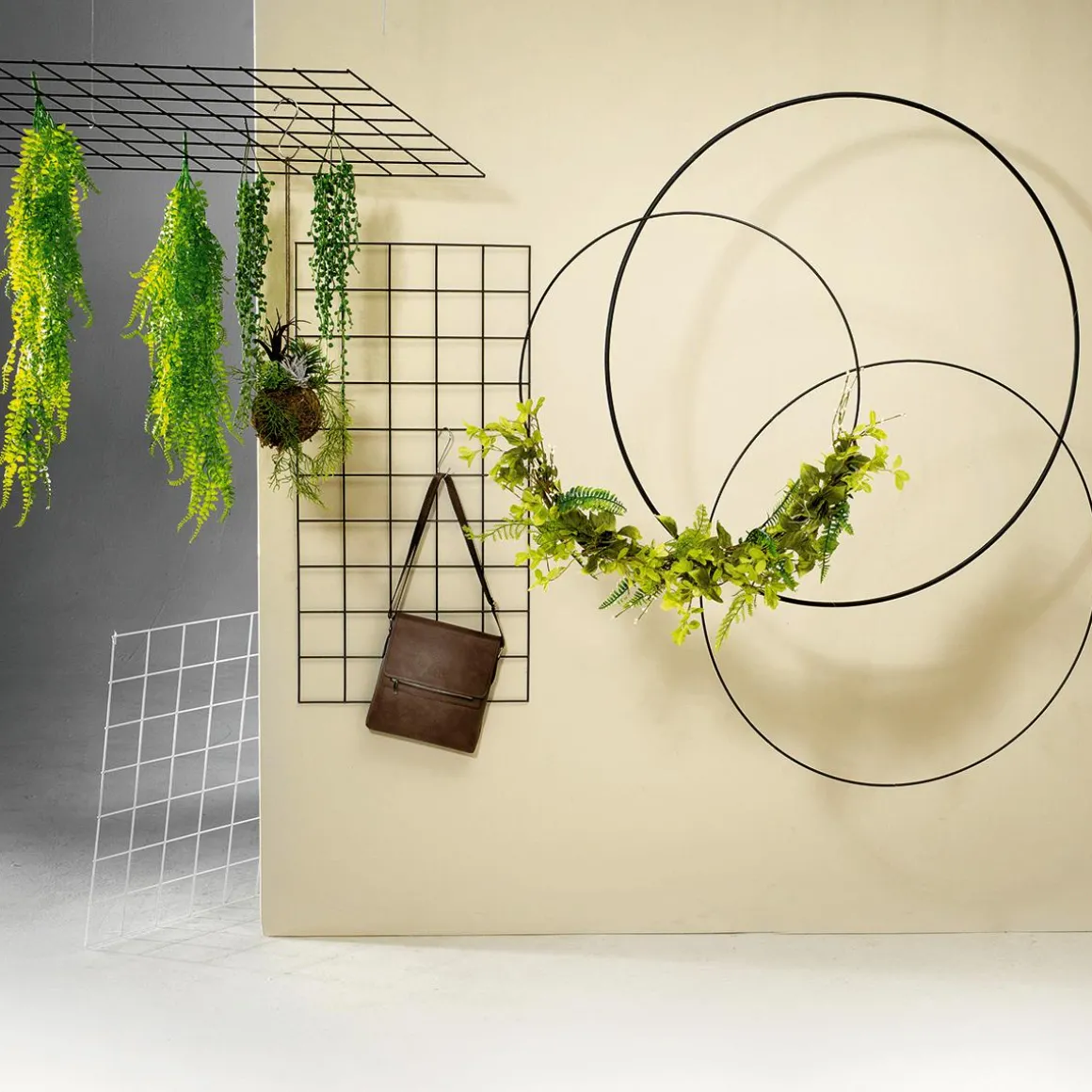 Anillo Decorativo De Metal, Negro Ø 80 Cm