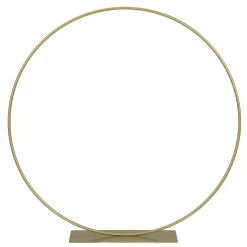 Anillo Decorativo De Metal Con Soporte, Dorado 30 Cm Ø