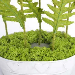 Bañera De Zinc Con Motivo De Corazón Blanco 32 Cm