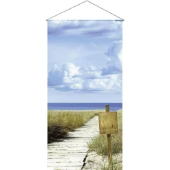 Bandera De Fibra Natural Ligera Y Rápida "Dünenweg" De Algodón 100 X 200 Cm