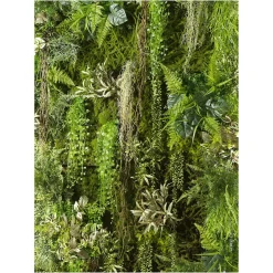 Bandera De Tela XL "Green Plant Wall" De Tela De Bandera Ignífuga De 150 X 200 Cm