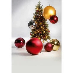 Bola De Navidad XXL Roja Brillante, 30 Cm