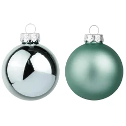 Bolas De Navidad De Cristal Plateado 6 Cm Ø - 24 Piezas