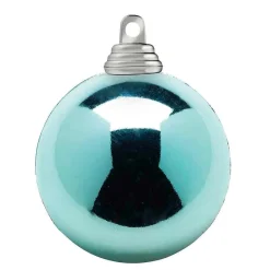 Bolas De Navidad De Plástico Azul Claro Brillante, 6 Cm Ø - 24 Piezas