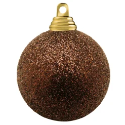 Bolas De Navidad De Plástico Con Purpurina En Color Moca