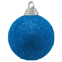 Bolas De Navidad De Plástico Con Purpurina En Azul