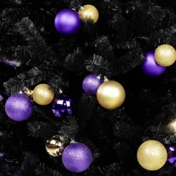 Bolas De Navidad De Plástico Con Purpurina, 6 Cm Ø - 6 Piezas