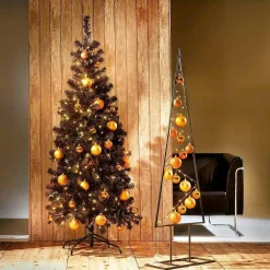 Bolas De Navidad De Plástico Con Purpurina, 6 Cm Ø - 6 Piezas