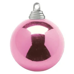 Bolas De Navidad De Plástico Ignífugo Rosa Brillante