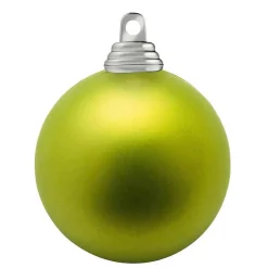 Bolas De Navidad De Plástico Verde Lima Mate, Ignífugo, 6 Cm Ø - 24 Piezas