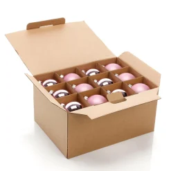 Bolas De Navidad De Polvo En Vidrio 6 Cm Ø - 24 Piezas