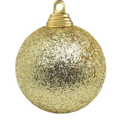 Bolas De Navidad Doradas De Plástico, 6 Cm Ø - 6 Piezas