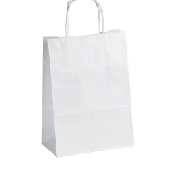 Bolsa De Papel, Color Blanco, Tamaño 1: 36 X 22 + 10 Cm