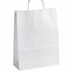 Bolsa De Papel, Color Blanco, Tamaño 3: 47 X 45 + 17 Cm