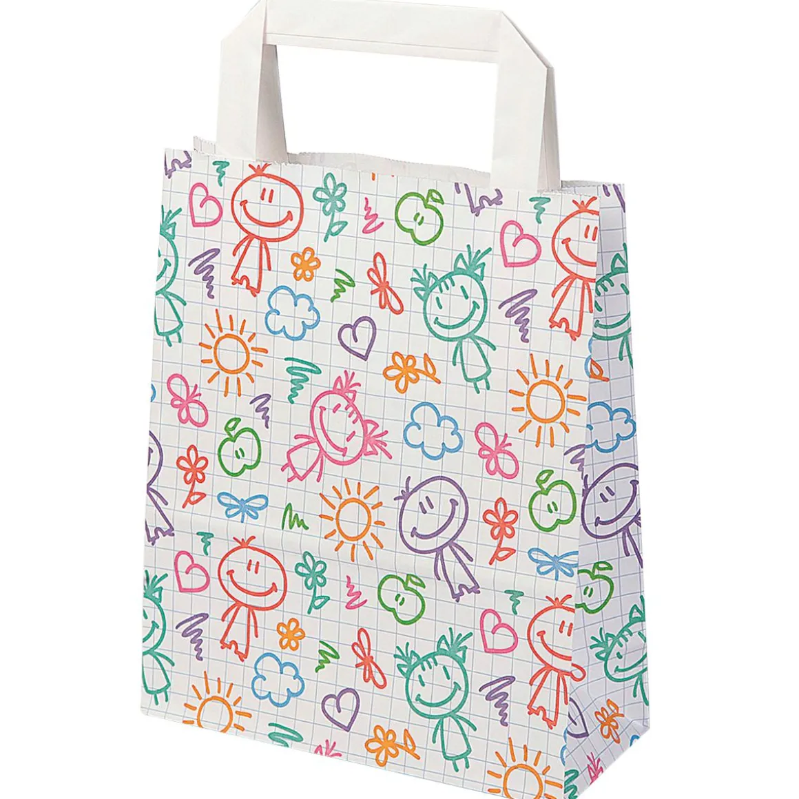 Bolsa De Papel "Feliz", 18 X 22 X 8 Cm