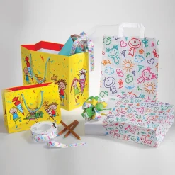 Bolsa De Papel "Feliz", 18 X 22 X 8 Cm