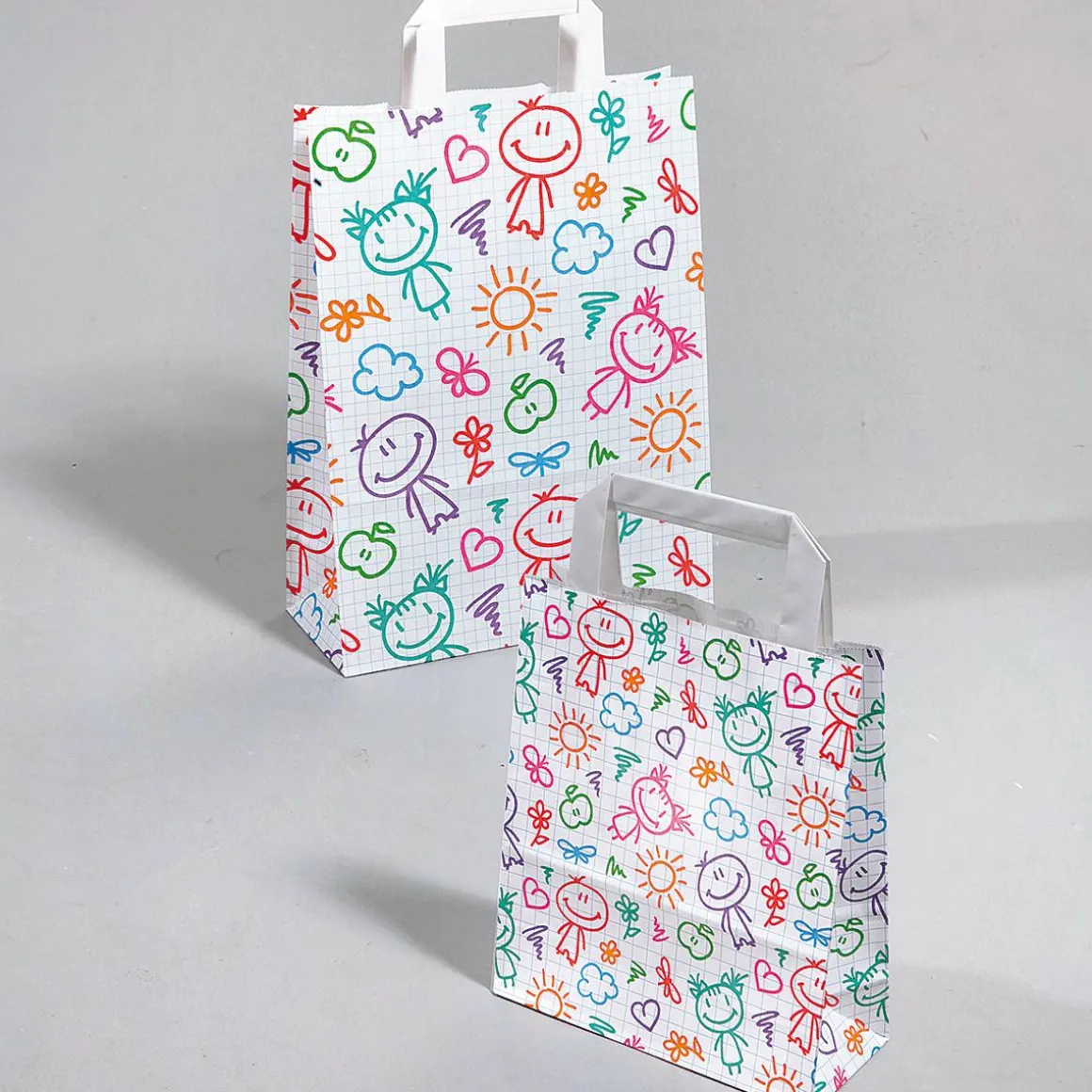 Bolsa De Papel "Feliz", 18 X 22 X 8 Cm