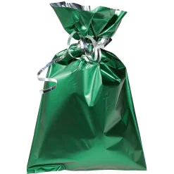Bolsa De Regalo, Tono Mate, Color Verde Oscuro, 20 X 35 Cm