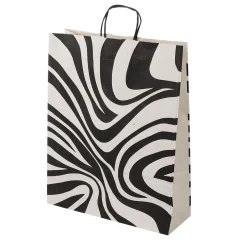 Bolsas De Regalo Ecológicas Con Patrón De Cebra 50 Piezas 12 X 26 X 34 Cm
