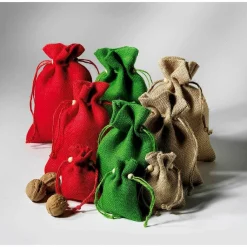 Bolsita De Yute, 18 Cm, Rojo