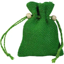 Bolsita De Yute, 10 Cm, Verde