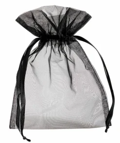 Bolsitas De Organza 18 Cm, 50 Piezas, Negro