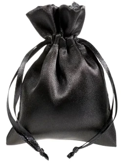Bolsitas De Satén 10 Cm, 30 Piezas, Negro