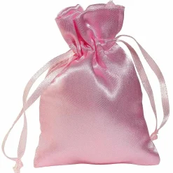 Bolsitas De Satén 10 Cm, 30 Piezas, Rosado