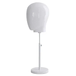 Cabeza De Maniquí De Señora Blanca Con Soporte 26 X 26 X 40 Cm