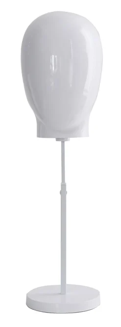 Cabeza De Maniquí De Señora Blanca Con Soporte 26 X 26 X 40 Cm