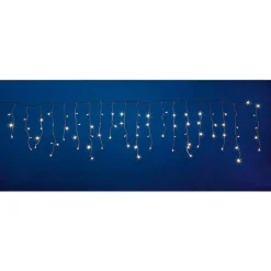 Cadena De Luces De Granizo De Luz LED 24 V Para Interiores, Luz LED Cálida, Cable De PVC Blanco, 200 X 100 Cm