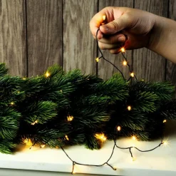 Cadena De Luces LED Twinkle Para Exterior, 10 M, Negra