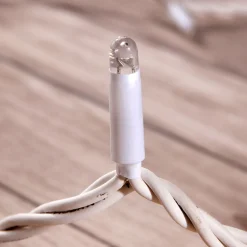 Cadena De Luz De Bajo Voltaje Blanca 10m IP44 Blanco Cálido