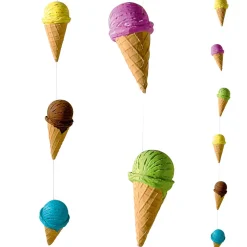 Cadena Decorativa De Helados De Cucurucho Alimento De Imitación 220 Cm