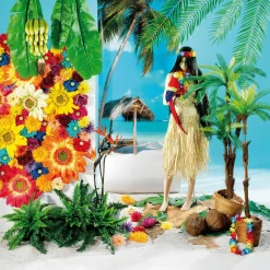 Cadenas De Flores De Hawaii, 3 Piezas