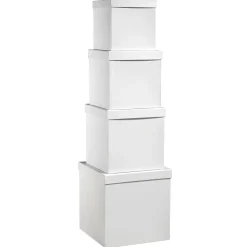 Cajas De Cartón De Regalo, Blanco, 4 Piezas