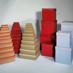 Cajas De Cartón De Regalo Color Rojo, 10 Pz.