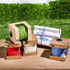 Cinta Rizadora EcCordón De Algodón Respetuoso Con El Medio Ambiente Hecho De Material Degradable 3 Mm 30 M Azul Claroológica De Material Degradable 10 Mm 100 M De Rojo