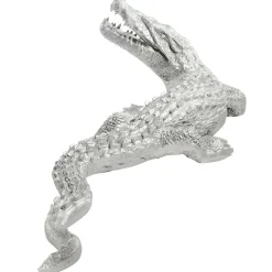 Cocodrilo Decorativo Longitud 180 Cm, Plateado