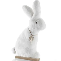 Conejito De Peluche Deco, Blanco, 57 Cm De Altura