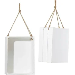 Conjunto De Cajas De Madera, 2 Piezas 43/48 Cm Blanco