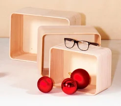 Conjunto De Cajas De Madera Rectangular 3 Piezas