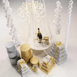Conjunto De Cajas De Regalo Oro, 5 Piezas