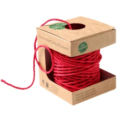 Cordón De Algodón Ecológico 3 Mm 30 M Rojo